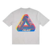 PALACE Tri-Ferg Colour Blur T-Shirt Triangle Printing Pattern Short Sleeve Unisex Gray P19TS337