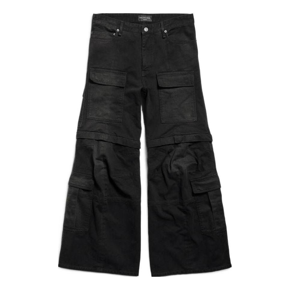 (WMNS) Balenciaga Flared Cargo Pants 'Black' 783694TNW111672
