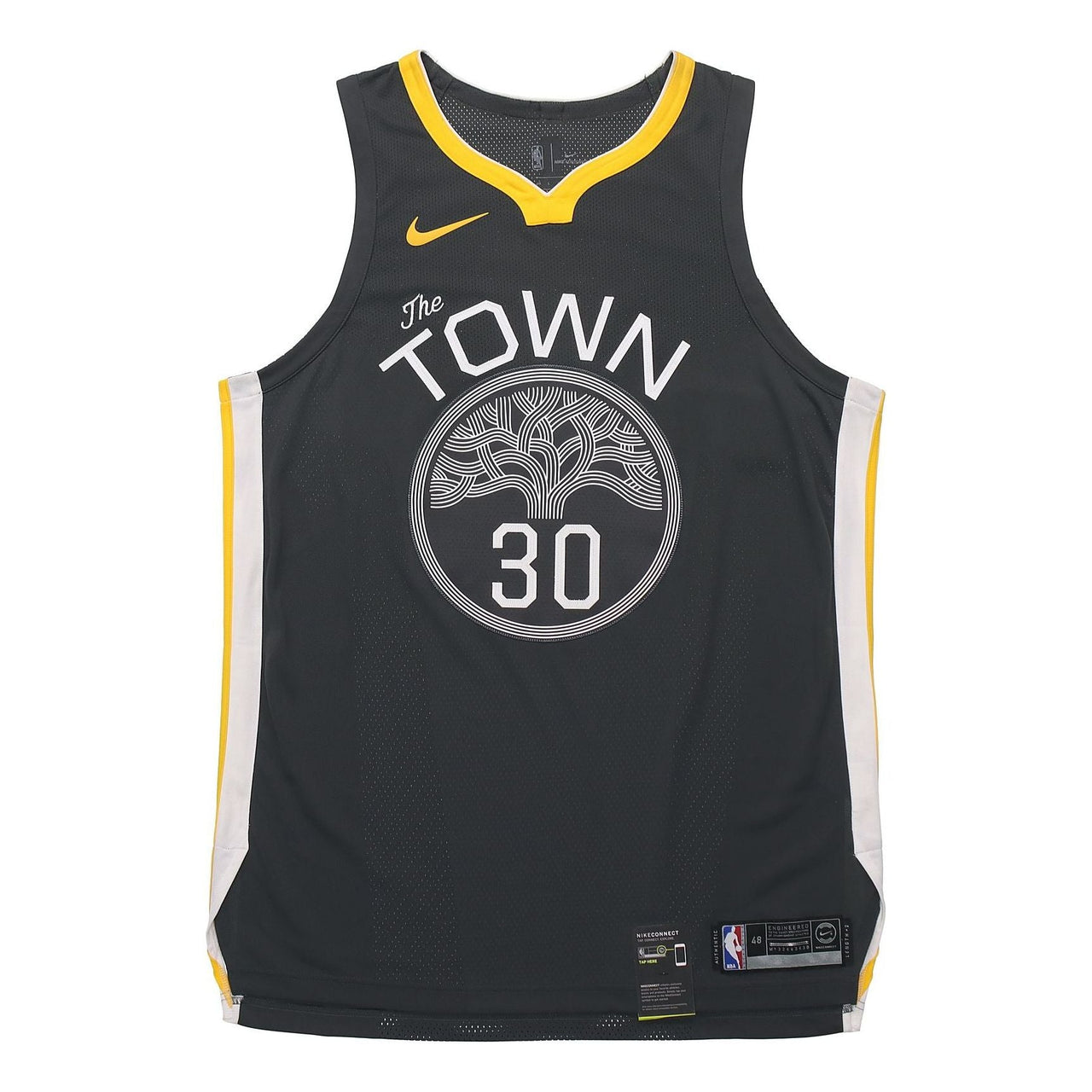 Nike Golden State Warriors Statement Edition Stephen Curry 30 AU Jersey GSW 'Black Yellow' 863152-060