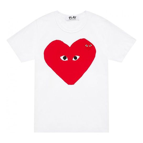 (WMNS) COMME des GARCONS PLAY Small Eyes Logo Tee 'White' AZ-T219-051-1