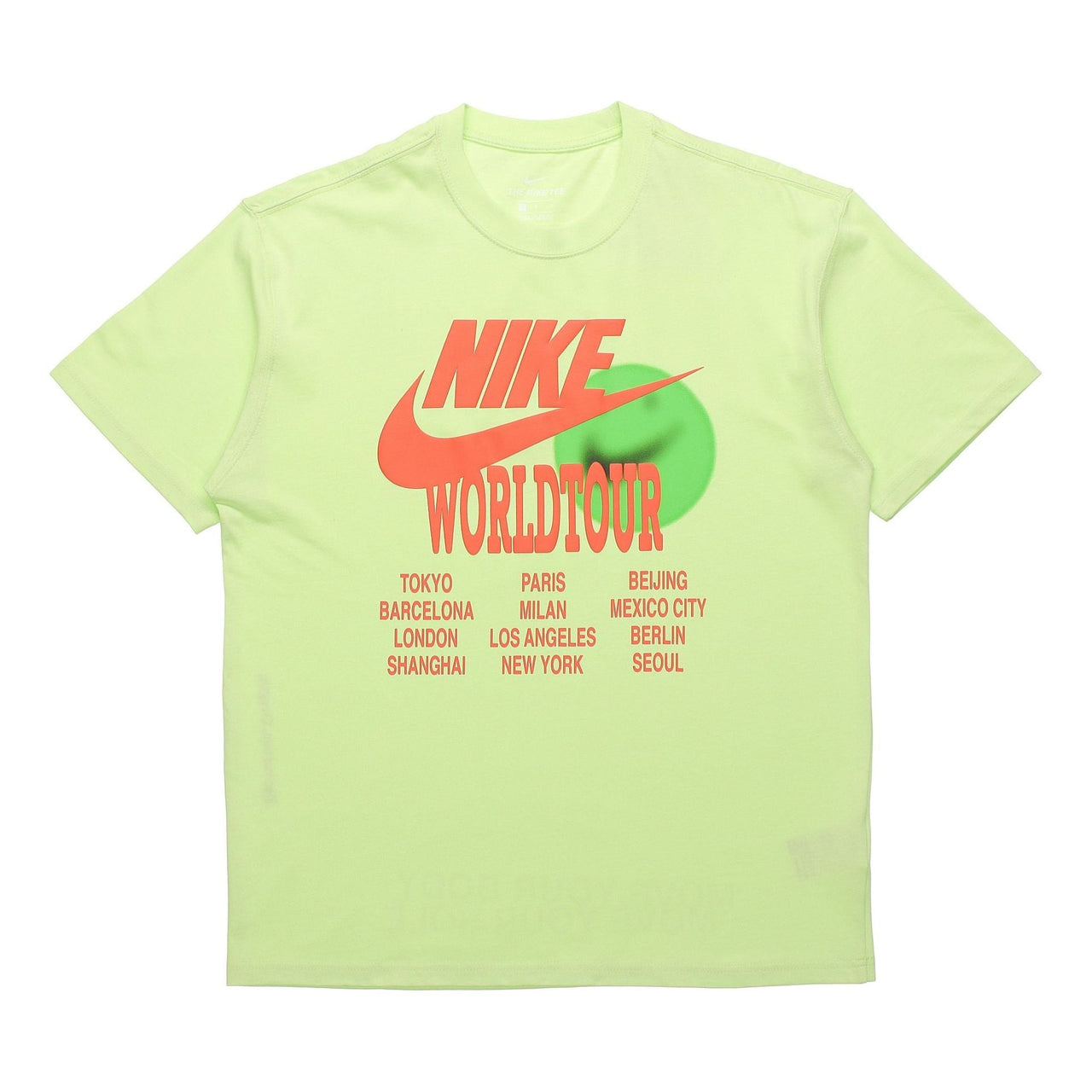 Nike Sportswear Sports Printing Pattern Short Sleeve Fluorescent Green DA0938-383