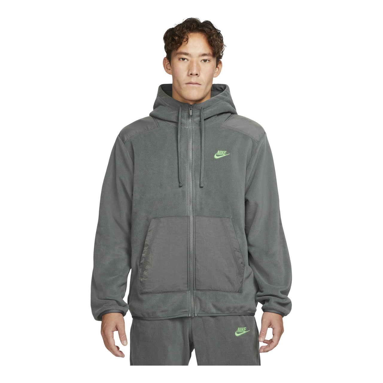 Nike NSW fleece hooded jacket 'Grey' DD4883-068