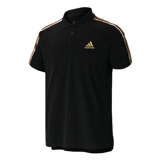 adidas Camo Ps 3-Stripe Short Sleeve Men's Black GK9616