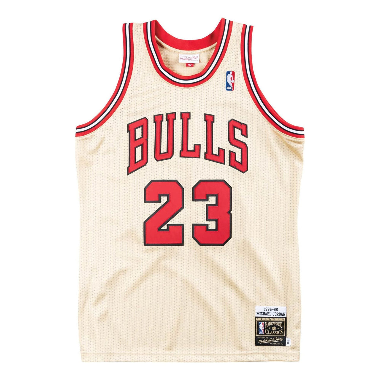 Mitchell & Ness NBA Chicago Bulls 1995/96 Premium Gold Jersey 'Michael Jordan 23' NNBJMM18773-CBUGOLD95MJO