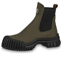 (WMNS) LOUIS VUITTON Ruby Flat Ankle Boots 'Olive Green' 1ABUIG