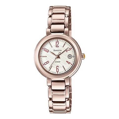 CASIO Waterproof SHEEN Quartz Sapphire Crystal Rose Gold Analog SHE-4531CG-7AUPR