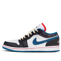 حذاء Air Jordan 1 Low "أبيض صناعي أزرق أحمر صفارة الإنذار" FV3622-141