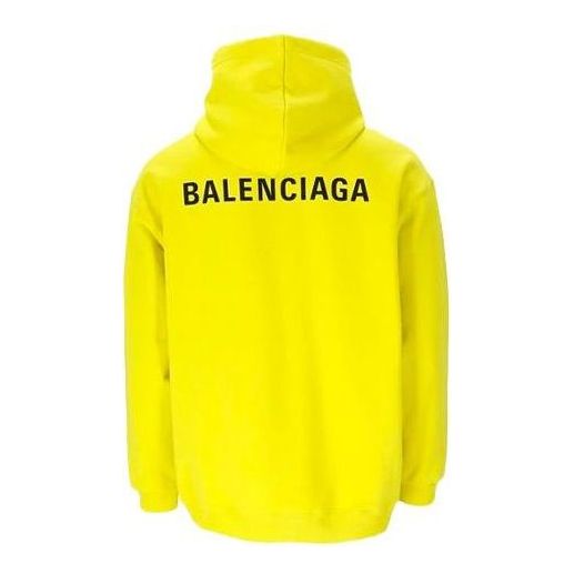 Balenciaga Medium Fit Logo Hoodie 'Yellow' 600583TIV847440