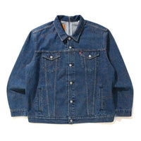 A Bathing Ape x Levi's Crossover SS21 Pocket Buckle Denim Blue Jacket 1H23-140-909
