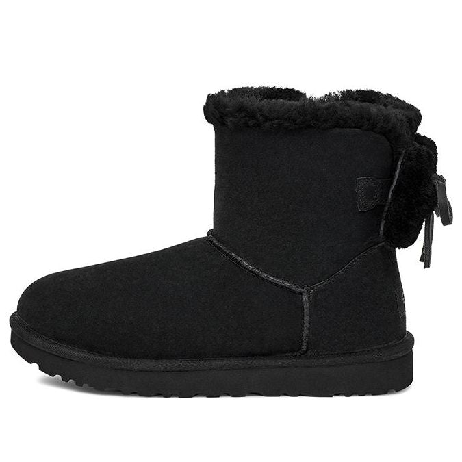 (WMNS) UGG Classic Double Bow Mini 'Black' 1127130-BLK
