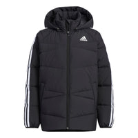 (GS) adidas 3-Stripes Short Length Jacket Asia Sizing 'Black White' HM7161