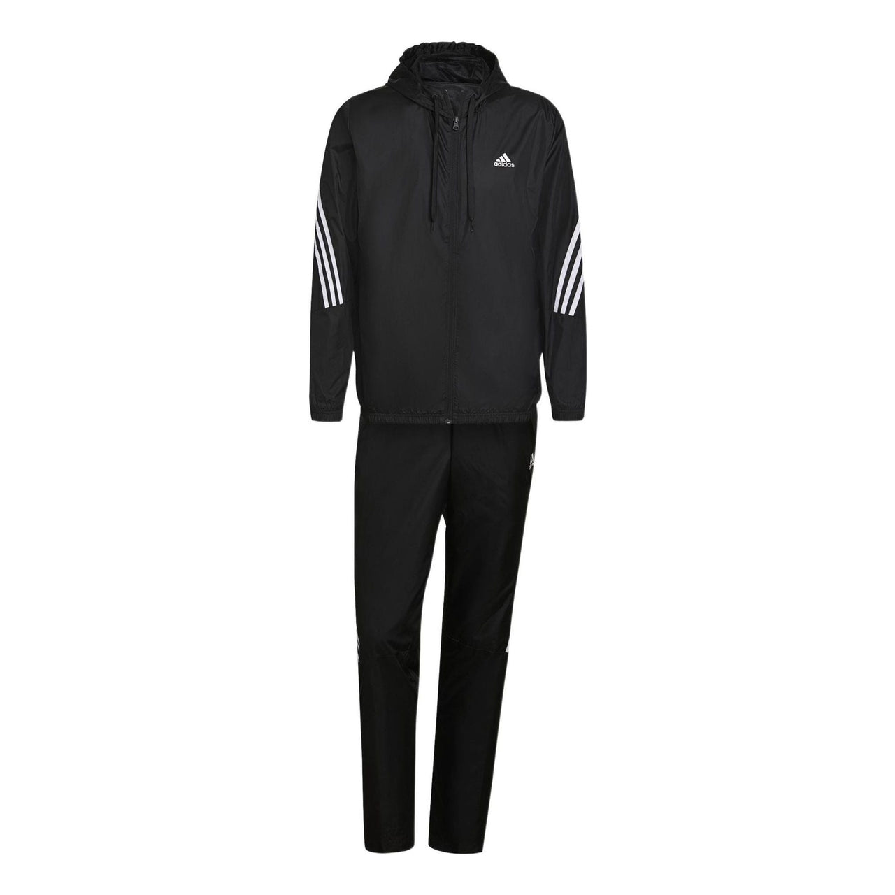 adidas Sportswear Hooded Track Suit 'Black White' H15580