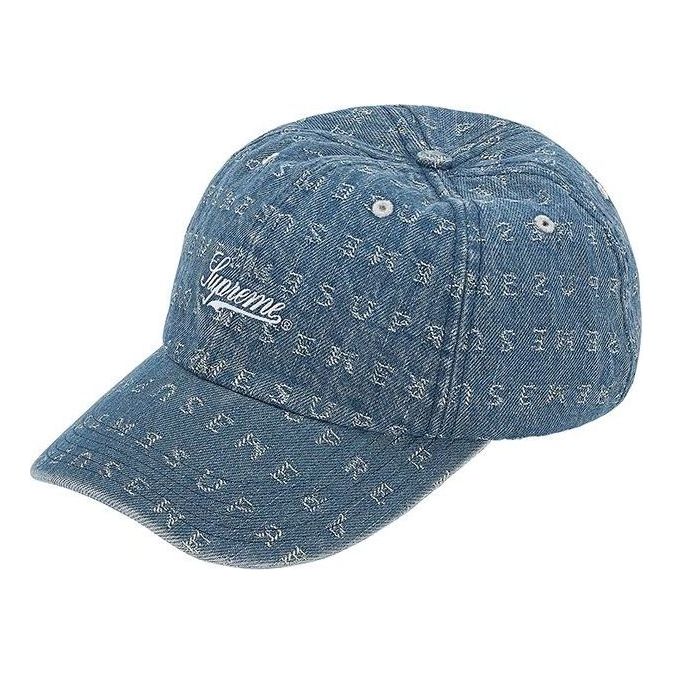 Supreme Jacquard Logos Denim 6-Panel 'Teal' SUP-SS20-554
