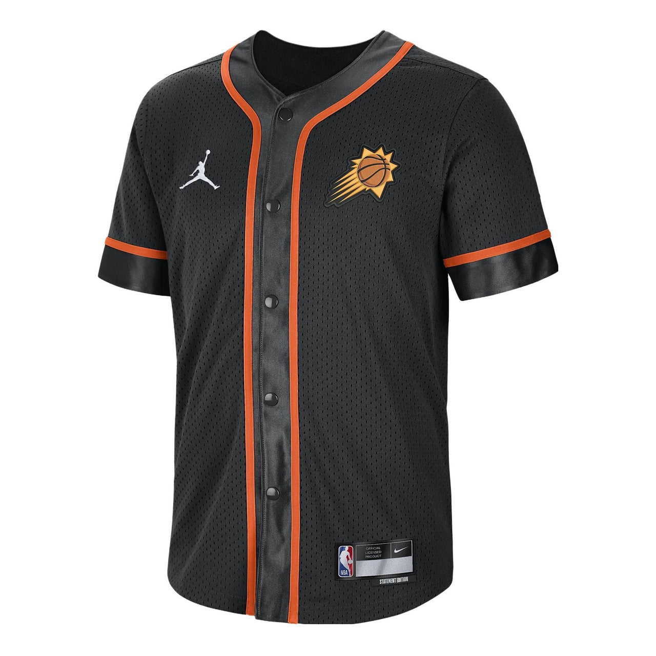 Air Jordan Phoenix Suns Statement Edition Dri-FIT NBA Short-Sleeve Top 'Black Orange' DZ0431-010