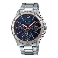 CASIO Quartz Waterproof Mens Silver Analog MTP-1374D-2A2V