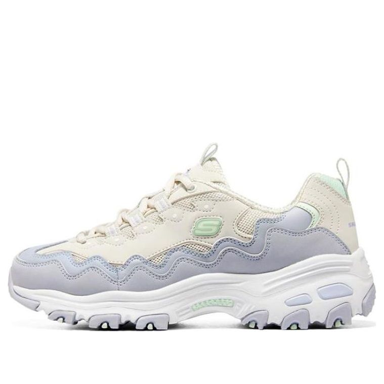(WMNS) Skechers D'LITES 1.0 'White Purple' 149792-WPW