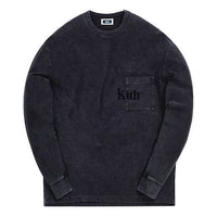 KITH Quinn Crystal Washed L/S TeeLogo Tee KH3673-100