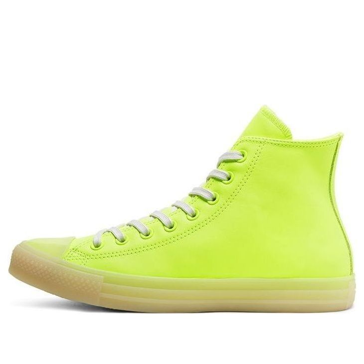 Converse Neon Leather Chuck Taylor All Star High Top 'Neon Yellow' 166567C