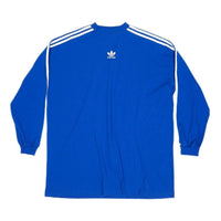 Balenciaga x adidas Long Sleeve T-shirt Oversized 'Blue' 728789TNVA65531