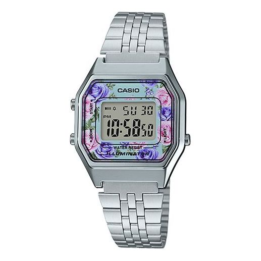 CASIO Waterproof Unisex Silver Digital LA680WA-2C