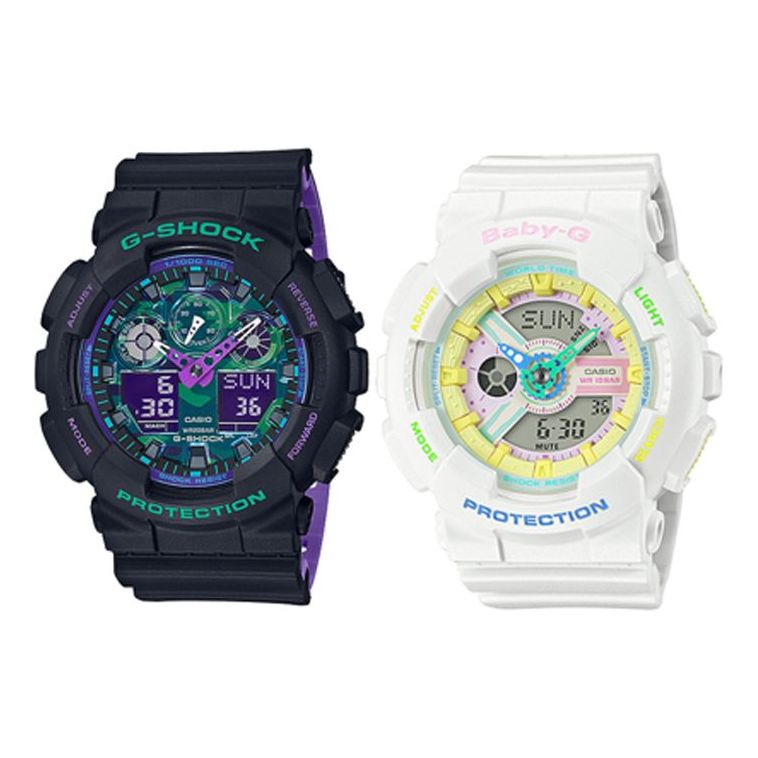 CASIO Baby-G 'Black & White' GA-100BL-1A&BA-110TM-7A