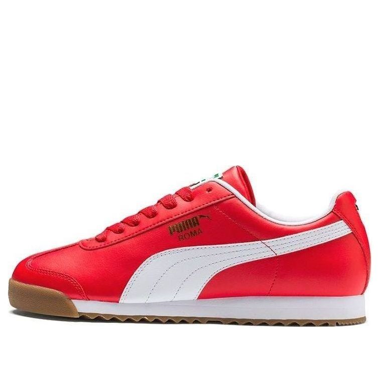 PUMA Roma Basic Low Running Shoes White/Red 353572-96