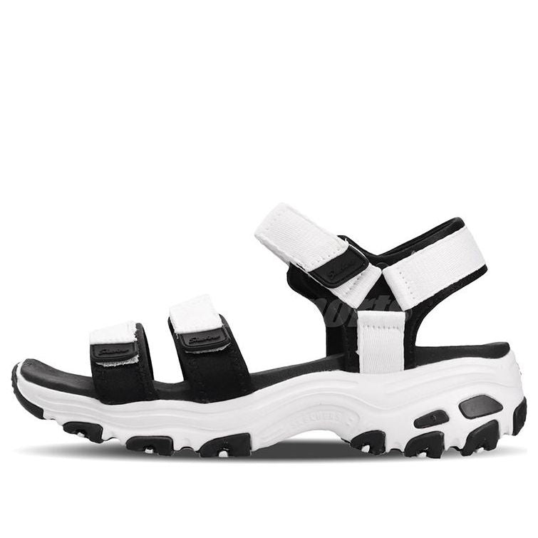 (WMNS) Skechers D'Lites Sandal GS Black/White 31514-WBK