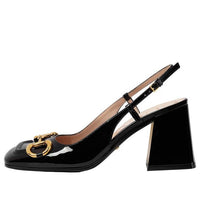 (WMNS) Gucci Mid-heel Slingback With Horsebit 'Black 643892-BNC00-1000
