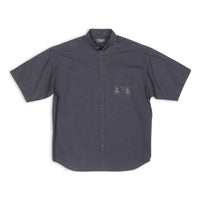 Balenciaga Fashion Institute Short Sleeve Shirt Large Fit 'Dark Grey' 703846TYB181270