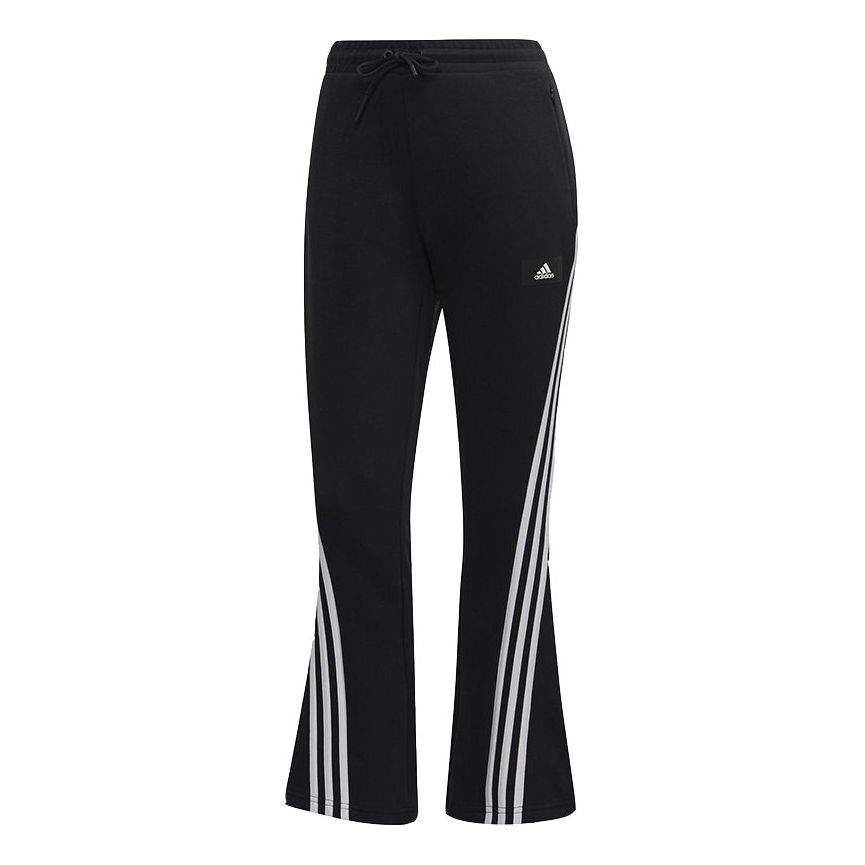 (WMNS) adidas Future Icon 3-Stripe Flare Pants Asia Sizing 'Black White' H57296