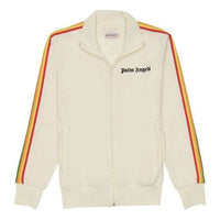Men's PALM ANGELS White Rainbow Track Jacket Stripe PMBD001S193840030288