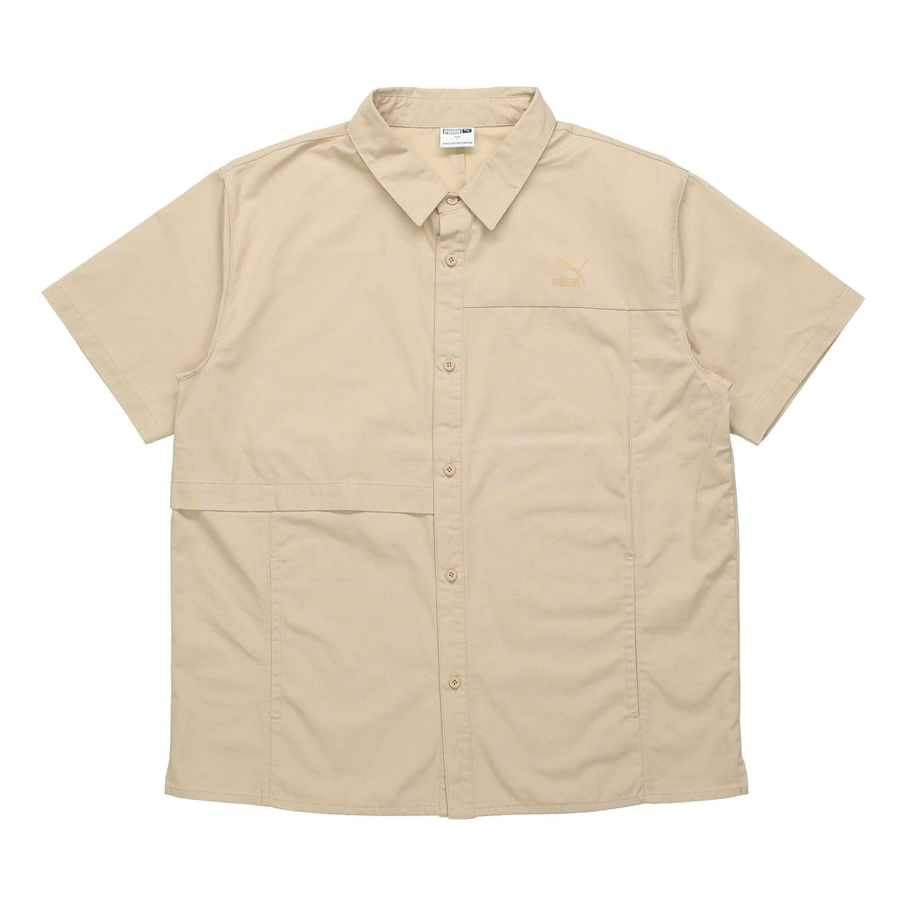 PUMA Classics Oversized Short Sleeve Polo Shirt 'Beige' 533739-12