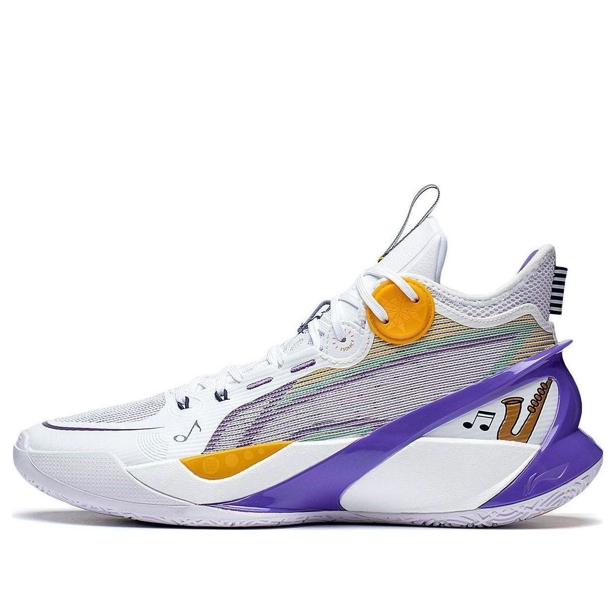 Li-Ning Sonic 10 Ultra Mid 'White Purple Yellow' ABAS145-4
