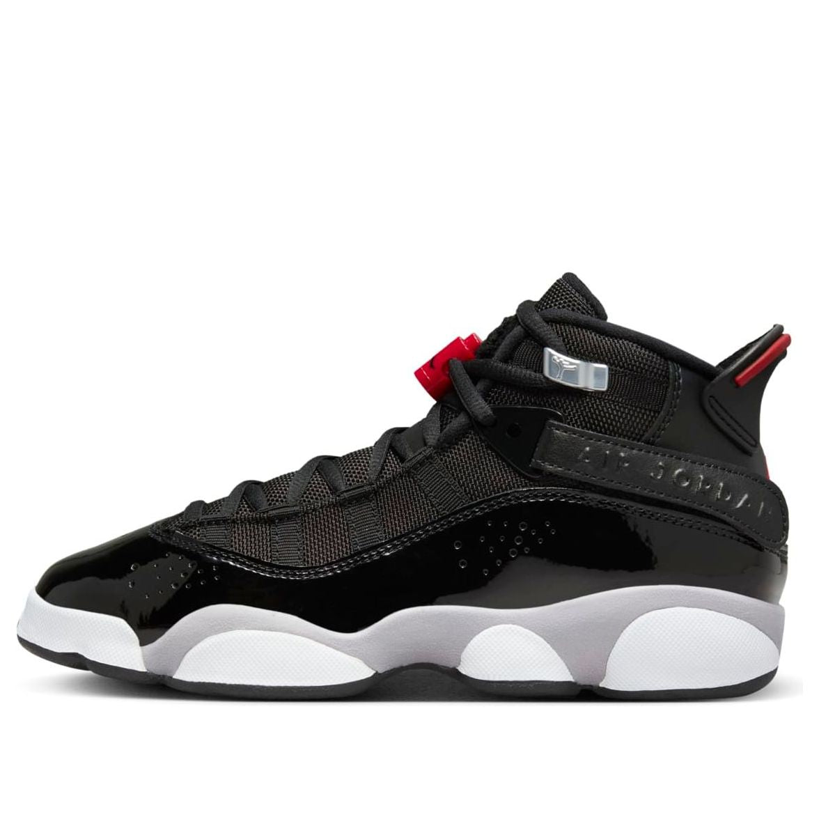 (GS) Air Jordan 6 Rings 'Black White Fire Red' FZ4186-010