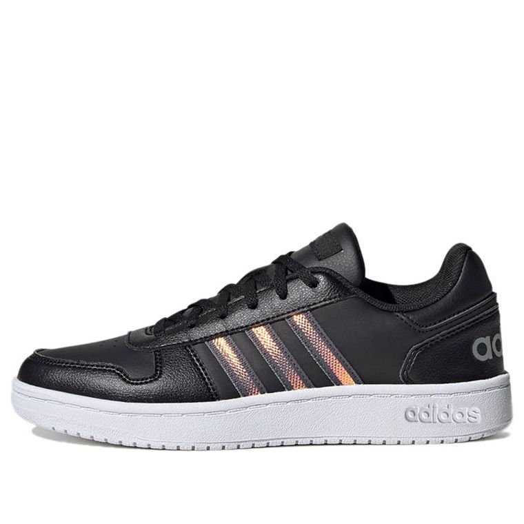 (WMNS) adidas Hoops 2.0 'Black Tactile Gold Metallic' FW3536