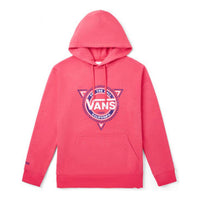 Vans Casual Sports Printing hooded Drawstring Couple Style Rose Red VN0A48CD0HI