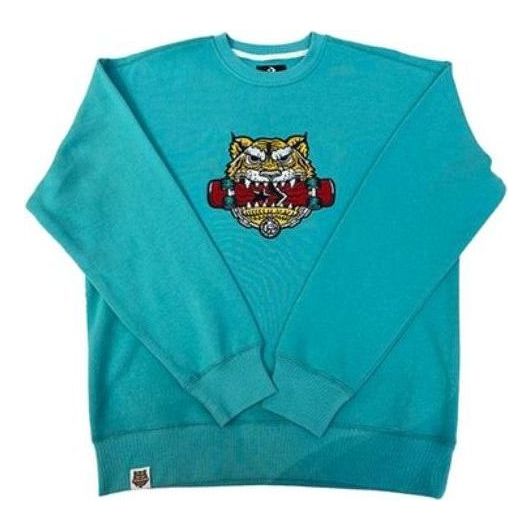 Converse New Year Series Tiger Pattern Round Neck Sweatshirt 'Lake Green' 10024319-A03