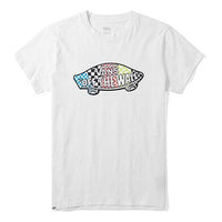 (WMNS) Vans Skateboard Multi-Color Logo Printing Short Sleeve White VN0A3ZOBWHT