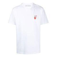 Off-White FW21 Logo Alphabet Short Sleeve Ordinary Version White OMAA027F21JER0080125