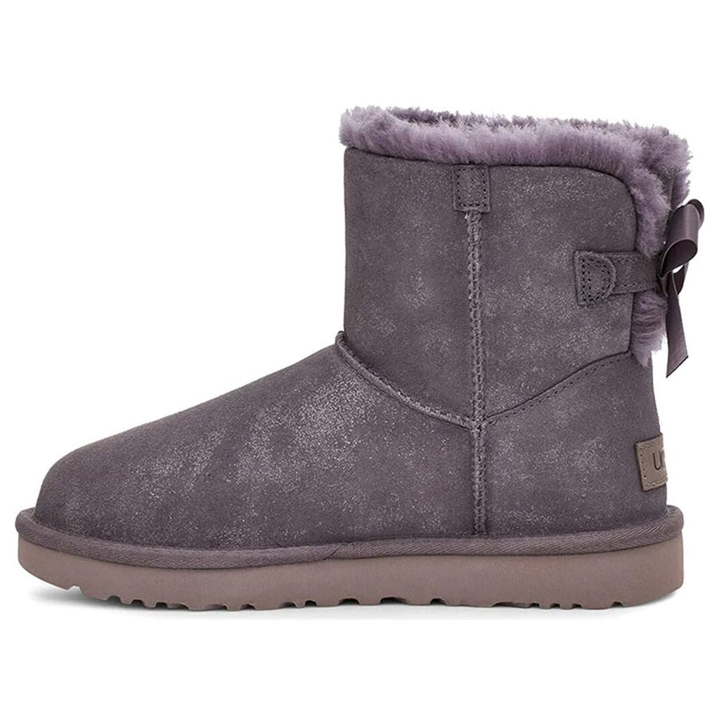 (WMNS) UGG Mini Bailey Bow II Shimmer Fleece Lined Purple 1112533-NHT
