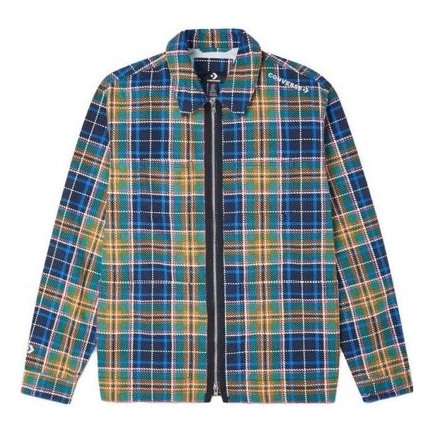 Converse All Over Print Utility Zip Front Shirt 'Blue' 10020933-A02