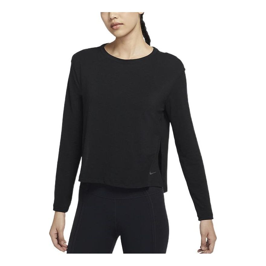 (WMNS) Nike Training Casual Sports Breathable Long Sleeves T-shirt Black DM7028-010