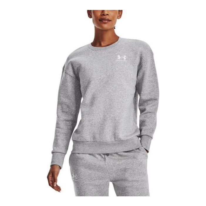 (WMNS) Under Armour Essential Fleece Crew Sweatshirt 'Grey' 1373032-011