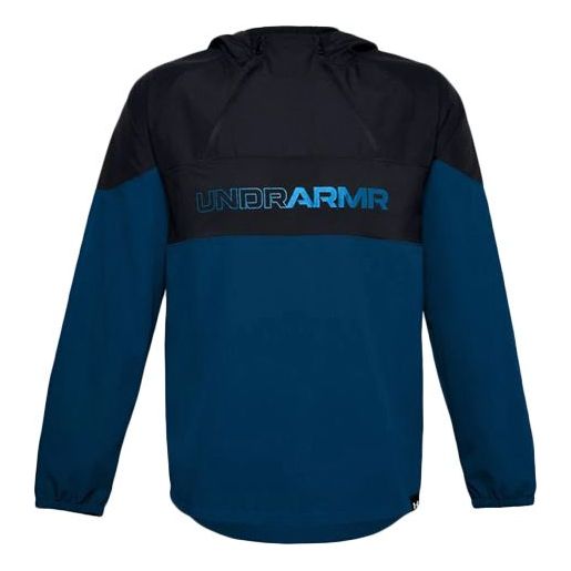 Men's Under Armour Futures Mixed Anorak Jacket Blue Black 1358231-001