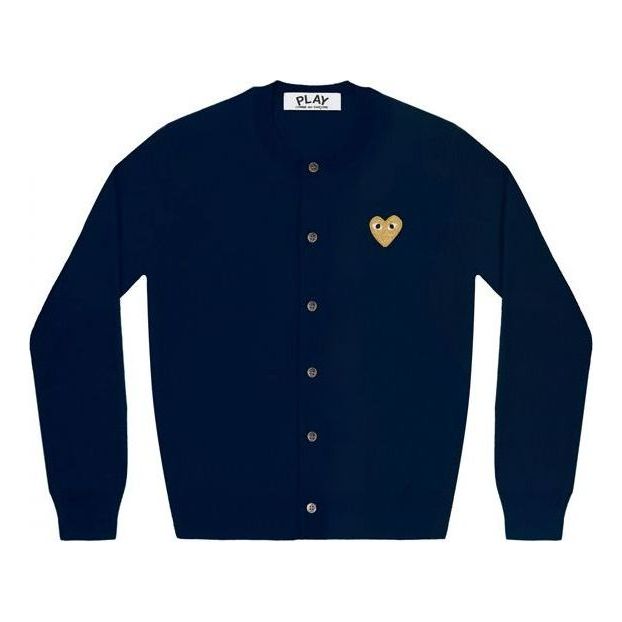 (WMNS) COMME des GARCONS PLAY Cardigan Gold Emblem 'Navy' AZ-N049-051-2