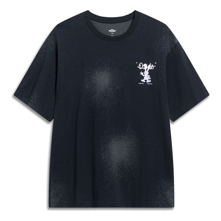 Li-Ning x Disney Oswald Graphic T-shirt 'Black White' AHST319-2