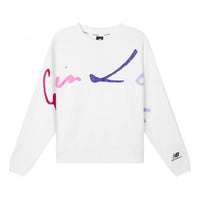 (WMNS) New Balance Letters Graphic Print Top 'White Purple' AWT12331-WT