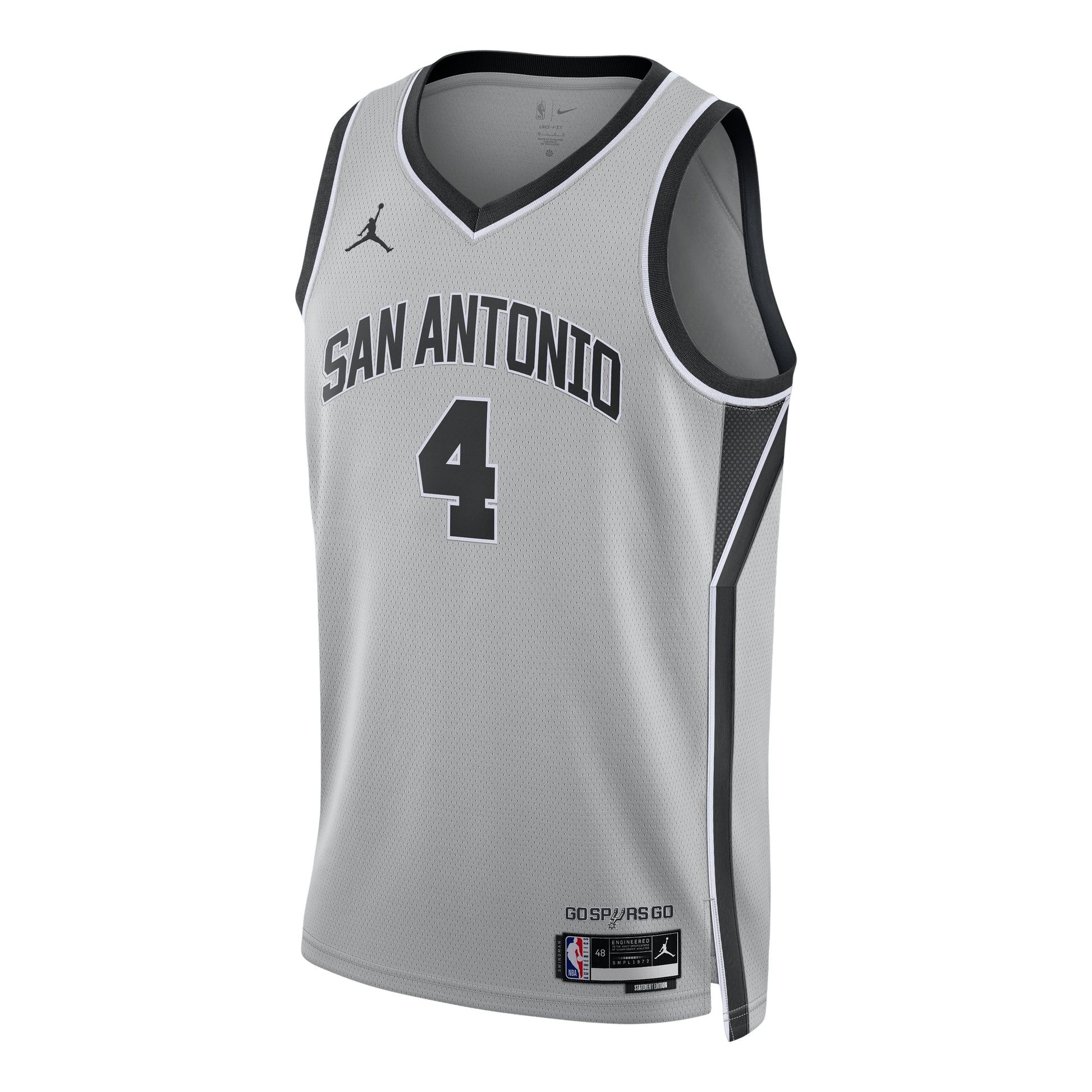 Nike Dri-FIT NBA De'Aaron Fox San Antonio Spurs 2025/26 Statement Edition Swingman Jersey 'Flat Silver' HM4882-009