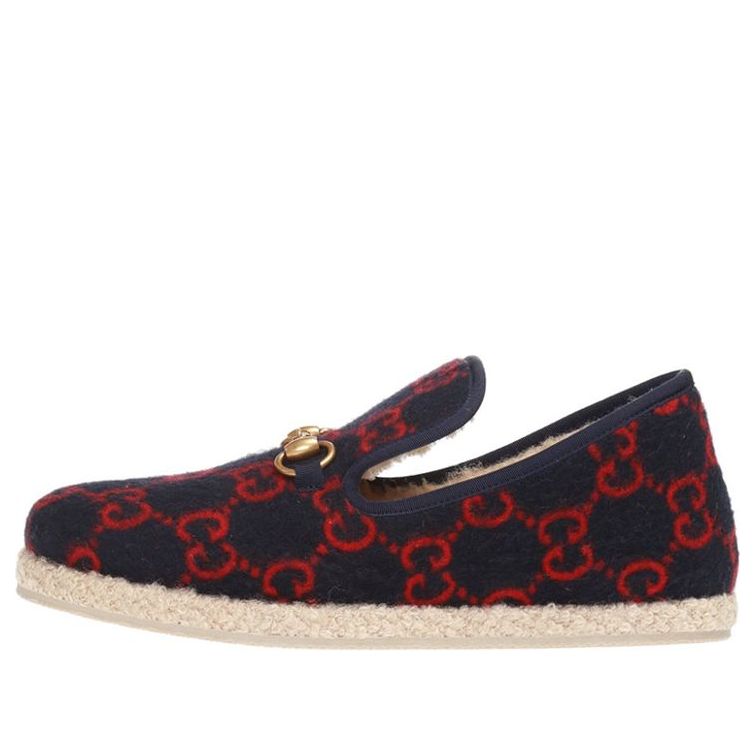 (WMNS) Gucci Wool Loafers 'Navy' 575850-G3840-4166