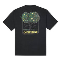 Men's Converse Printing Loose Sports Round Neck Short Sleeve Black 10022047-A01